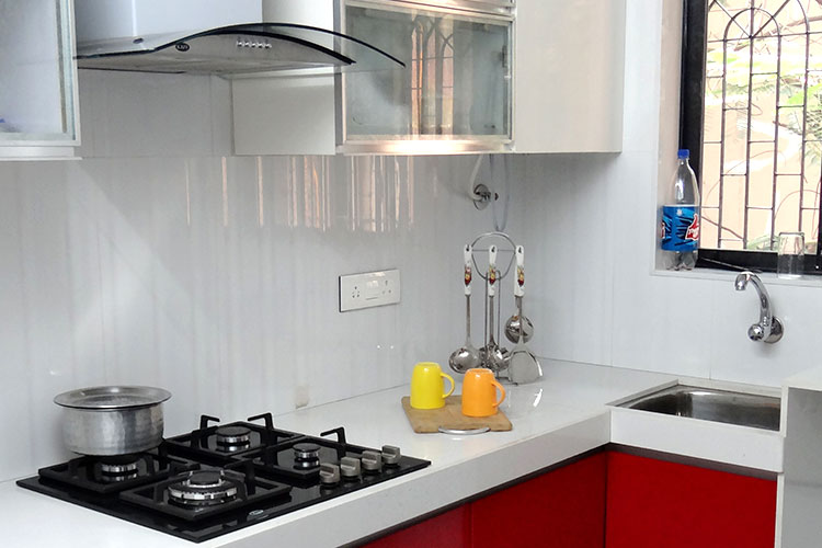 modular kitchen design white